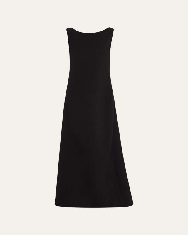 Rhea Cowl-Back Wool Gown