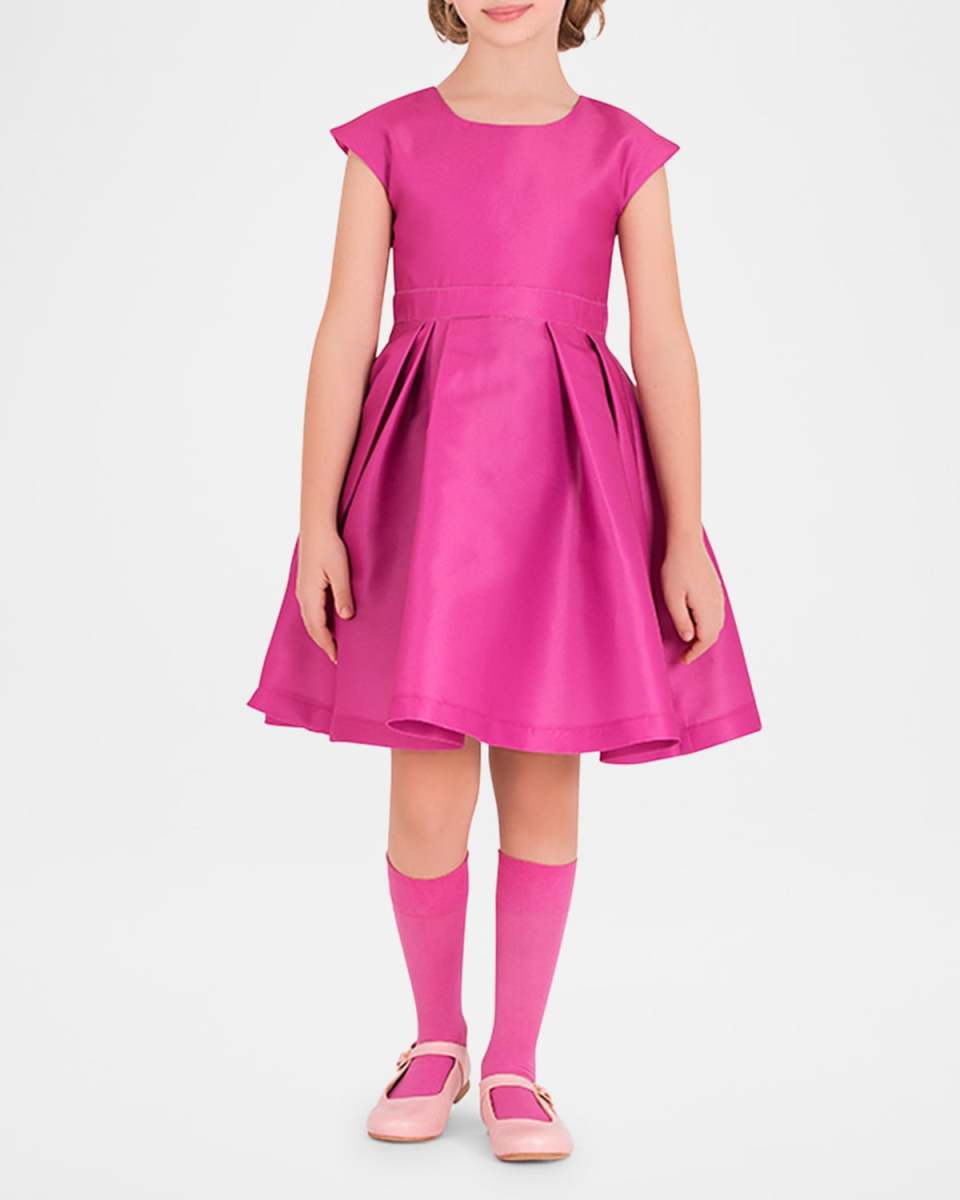 Girl's Elegant Glow Pleated Dress, Size 3T-12