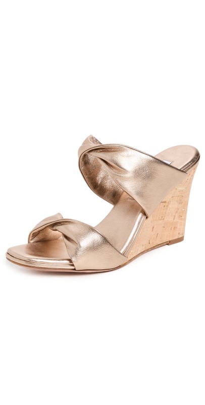 Aquazzura Twist Wedge 85 Light Copper