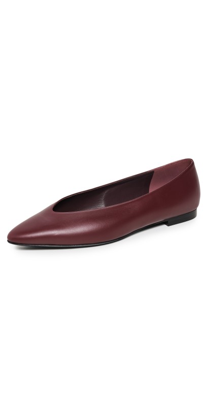 CO Co-Pointed Ballerina Flats Burgundy