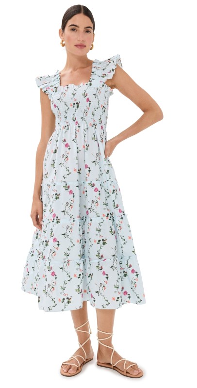 Hill House Home The Ellie Nap Dress in Pond Floral Pond Floral