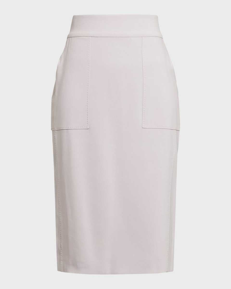 Plus Size Calypso Twill Pencil Skirt