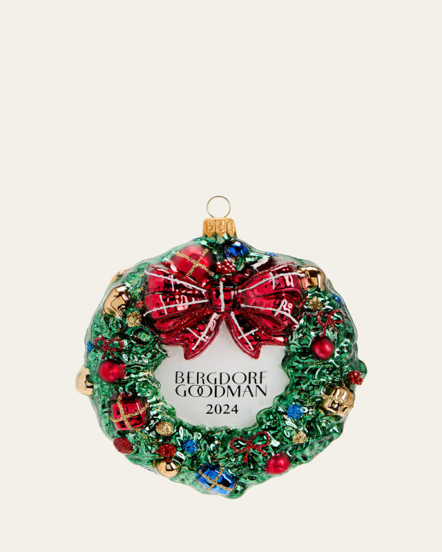 BG Wreath with Presents Christmas Ornament