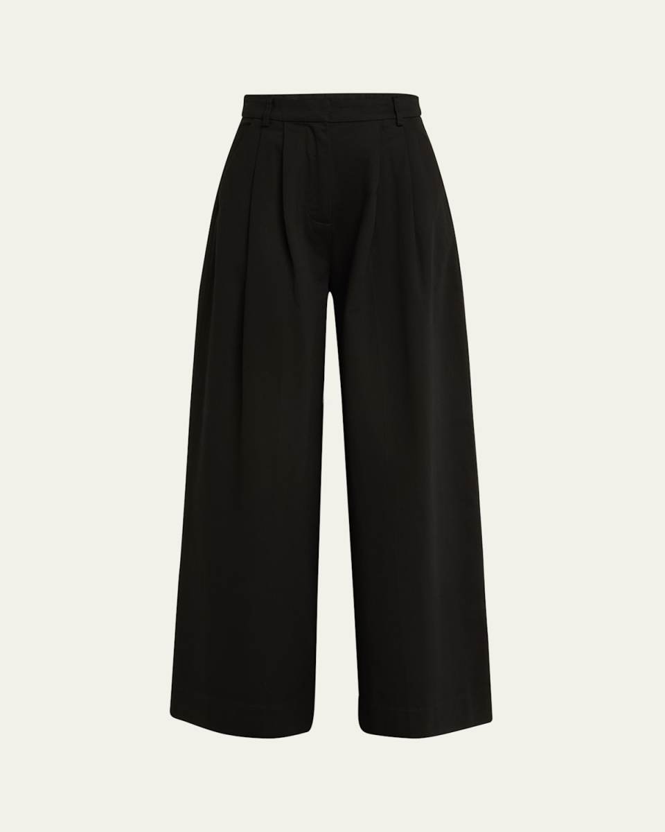 Wesley Oversized Cotton Twill Wide-Leg Trousers