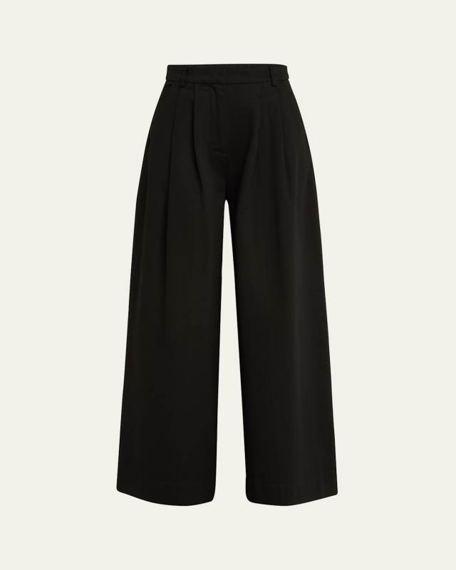 Wesley Oversized Cotton Twill Wide-Leg Trousers