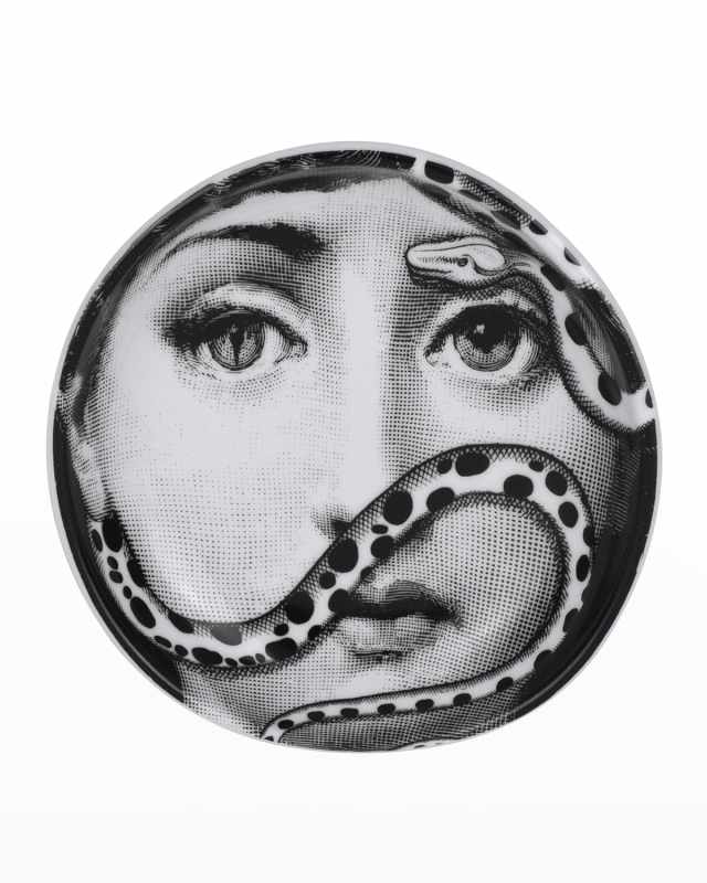 Round Ashtray Tema E Variazioni Snake over face