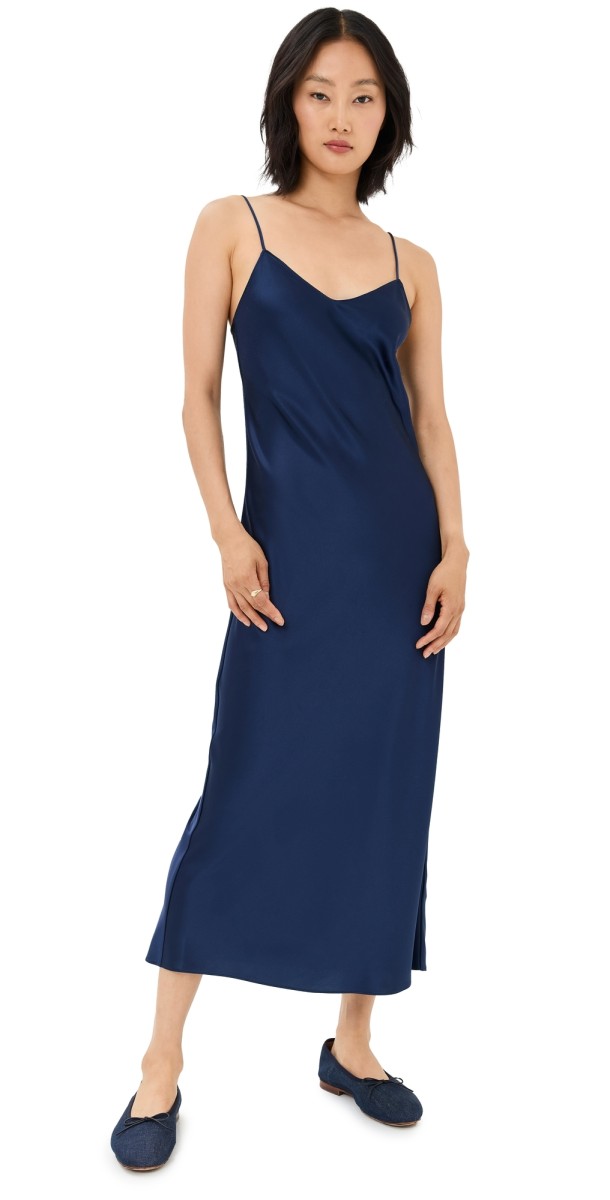Polo Ralph Lauren Sleeveless Slip Dress Newport Navy