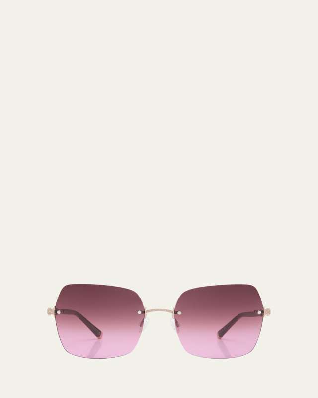 Angie Mixed-Media Butterfly Sunglasses