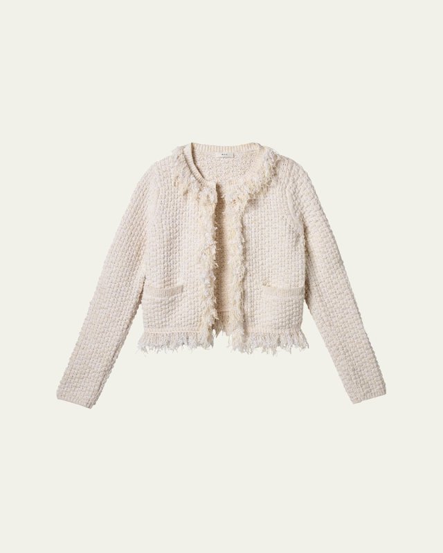 April Fringe Open-Front Cardigan