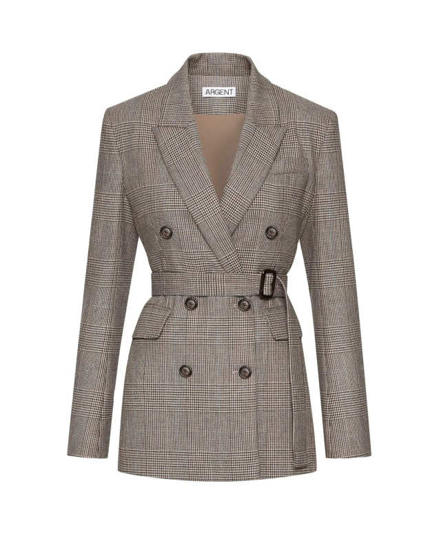 Belted Double-Breasted Blazer