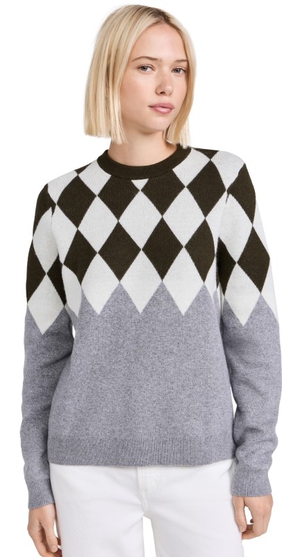 KULE The Bryce Sweater Heather Grey/Olive/White
