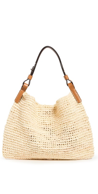 Proenza Schouler White Label Minetta Raffia Bag Ivory