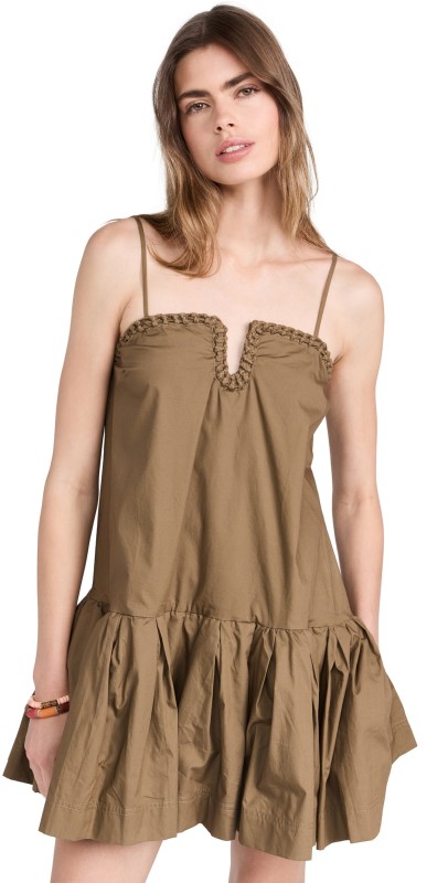 Line & Dot Maison Mini Dress Olive