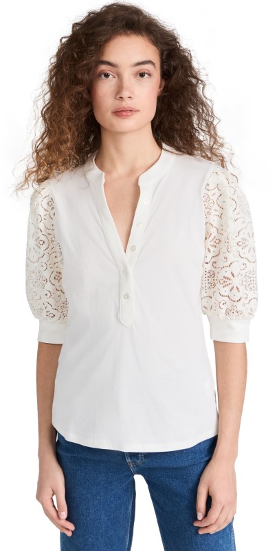 Veronica Beard Jean Coralee Top Off-White