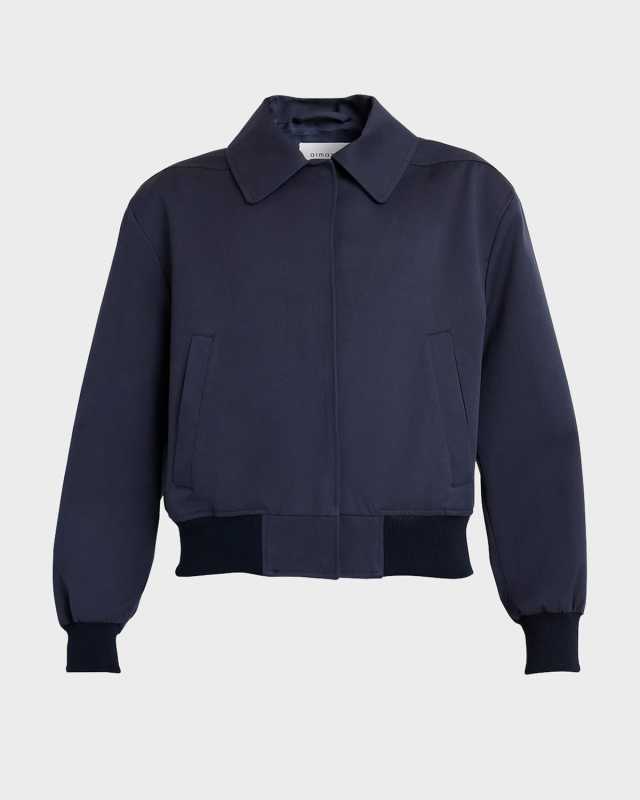 Water-Repellant Rain Bomber Jacket