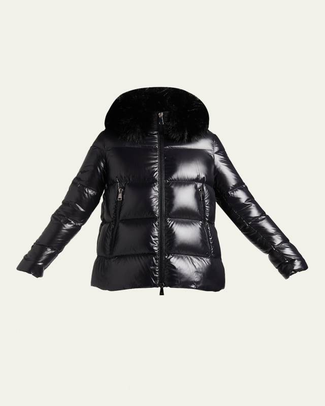 Laiche Faux Fur Short Parka Jacket