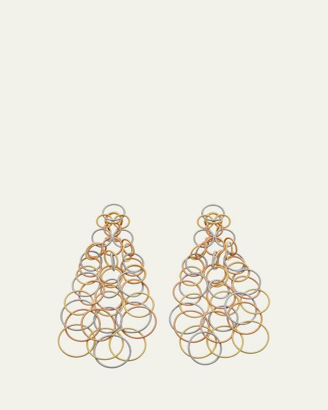 18K Hawaii Long Pendant Earrings, 9.5cm