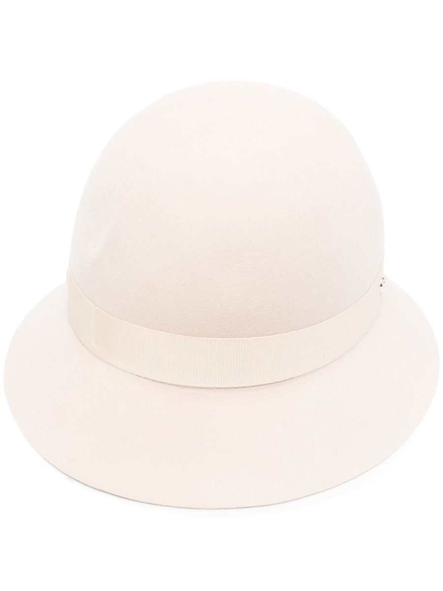 ribbon-trim felt sun hat