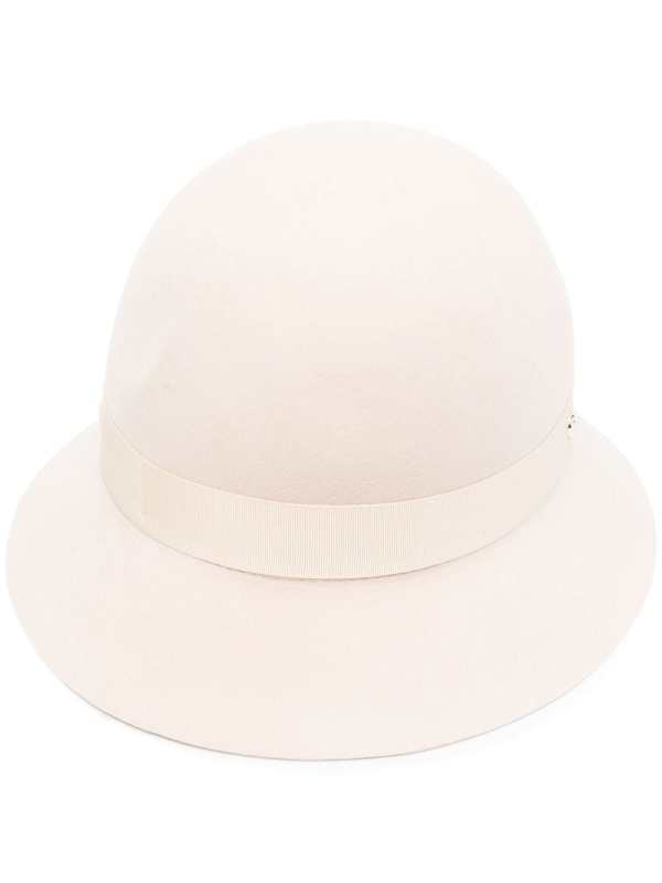 ribbon-trim felt sun hat
