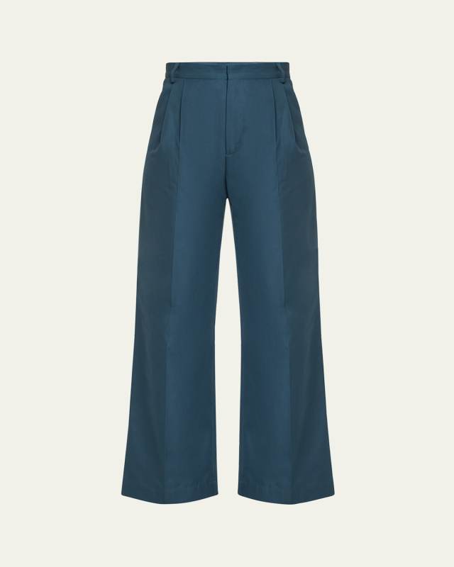 Pleated Flared Pants