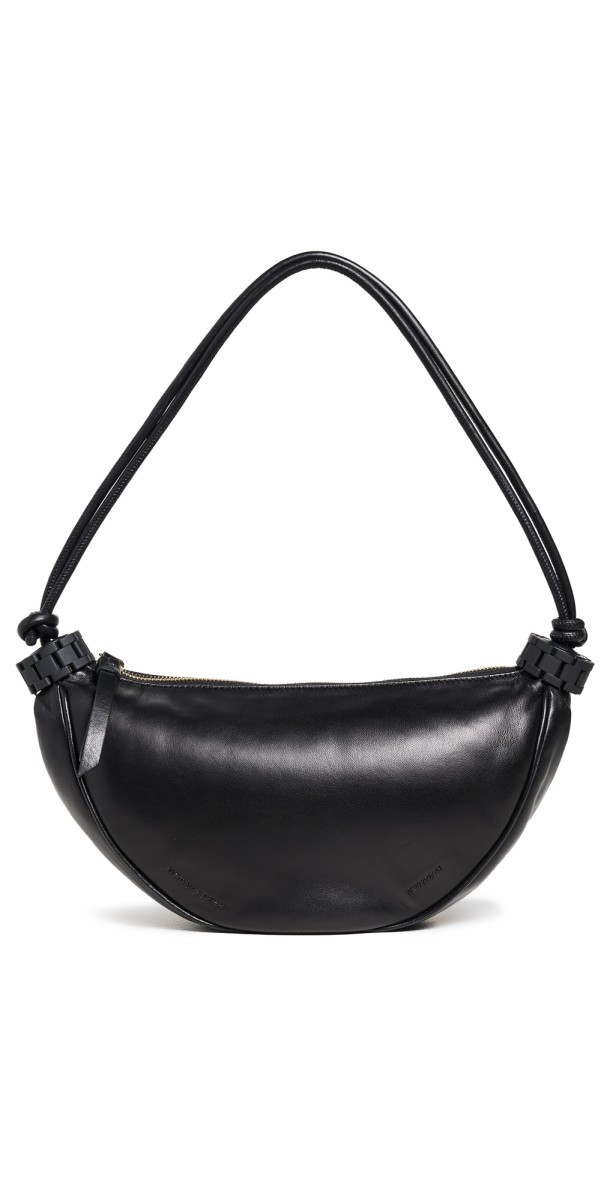 Victoria Beckham Micro Puffy Half Moon Bag Black