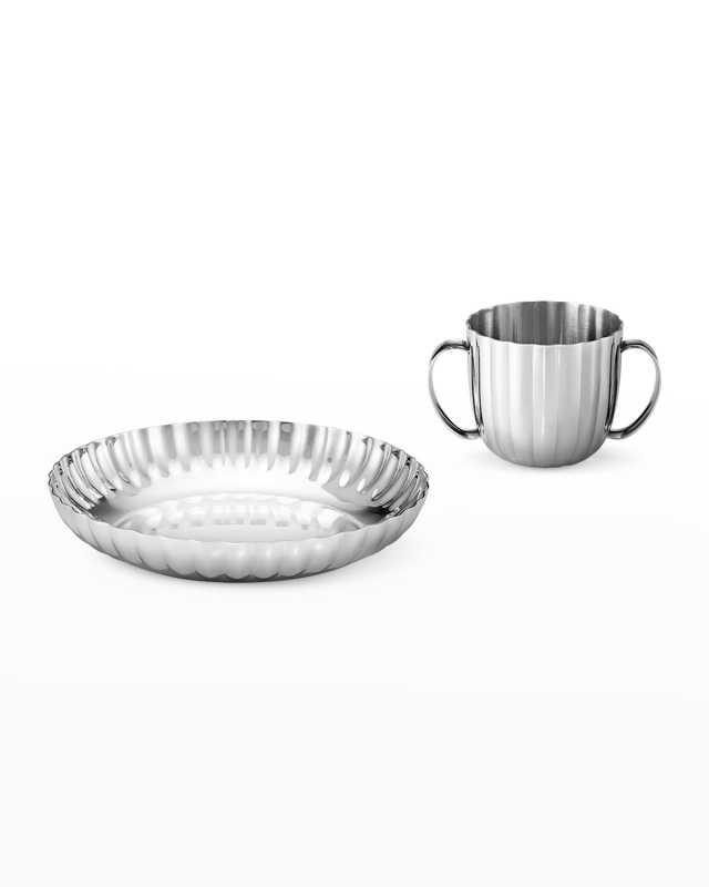 Bernadotte Child Stainless Steel Deep Plate and Cup Set