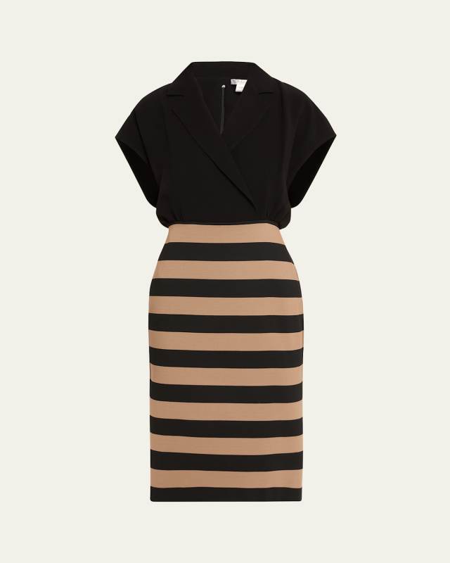 Zampino Stripe Wrap Dress