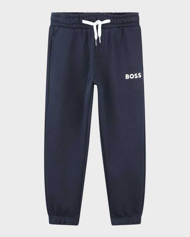 Boy's Sweatpants W/ Contrast Logo, Size 4-