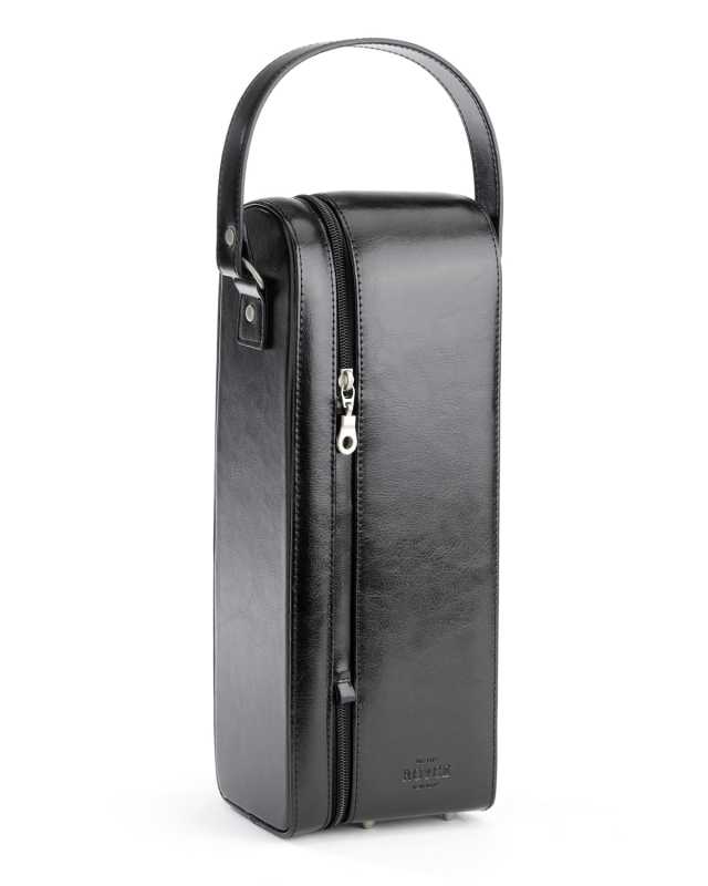 Monogrammed Leather Wine Bottle Carrying Case