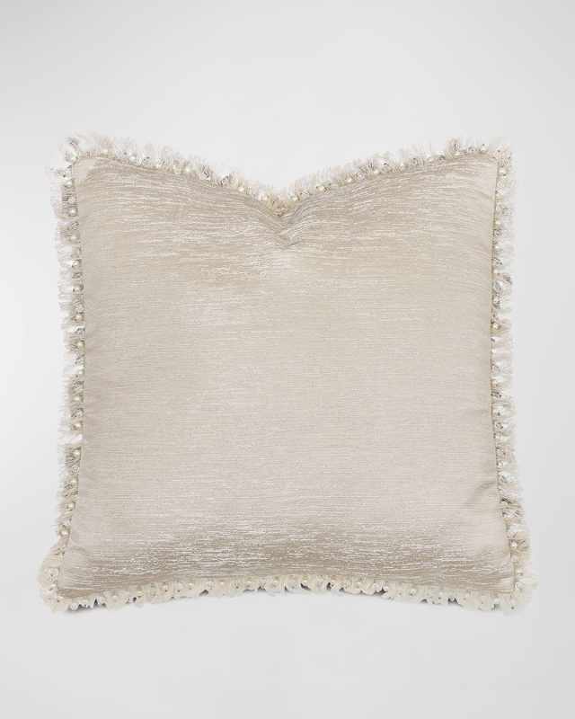 Sussex Metallic Decorative Pillow, 20" Square