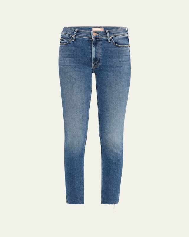 The Mid-Rise Dazzler Flood Fray Jeans