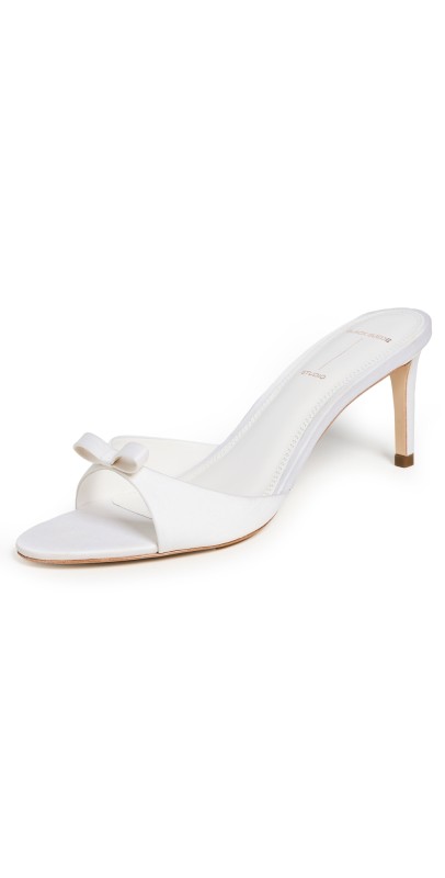 Black Suede Studio 65mm Albie Sandals Coconut