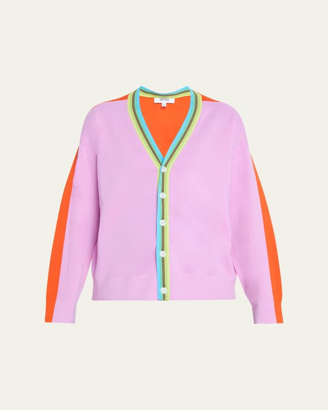 Convertible Colorblock Knit Cardigan