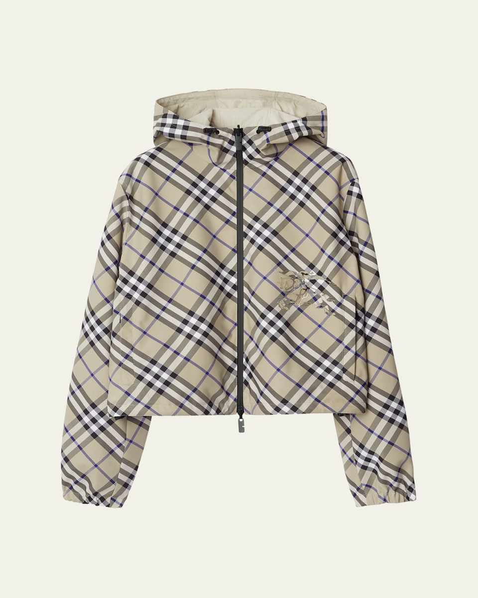 Check Reversible Hooded Jacket