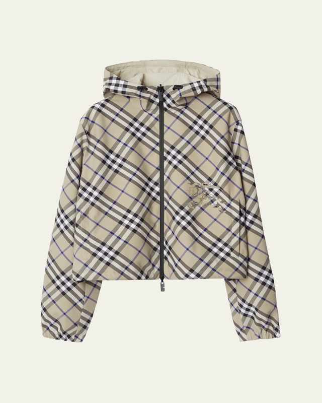 Check Reversible Hooded Jacket