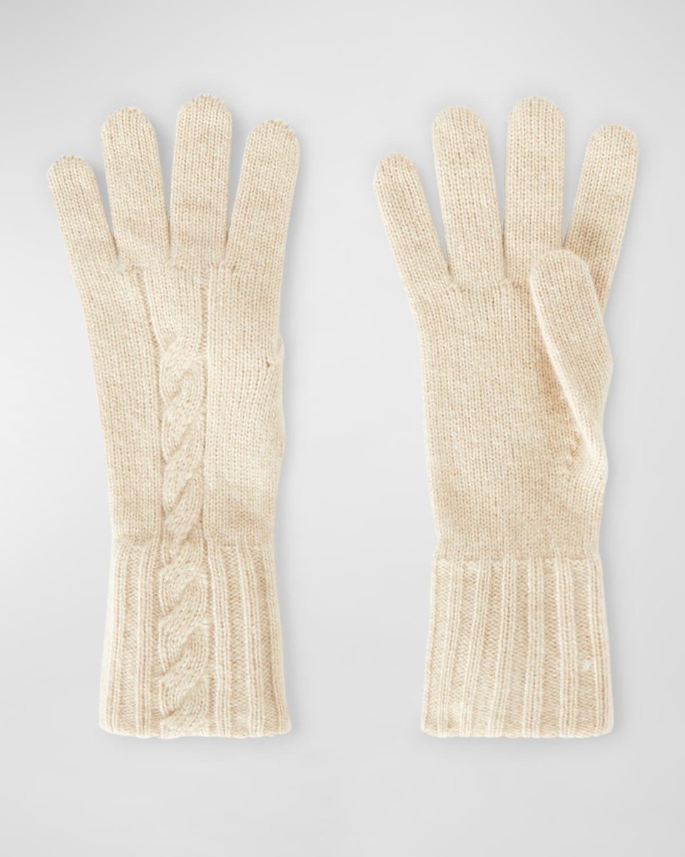 Short Knit Cashmere Gloves