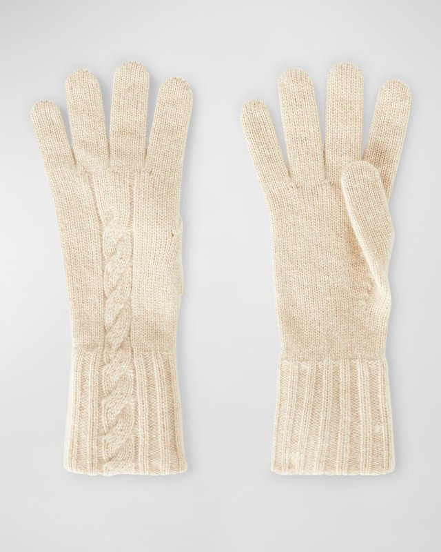 Short Knit Cashmere Gloves