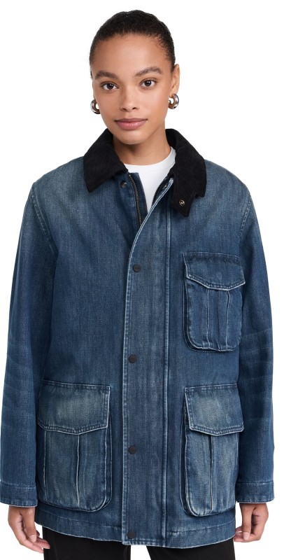 Closed Field Jacket Mid Blue