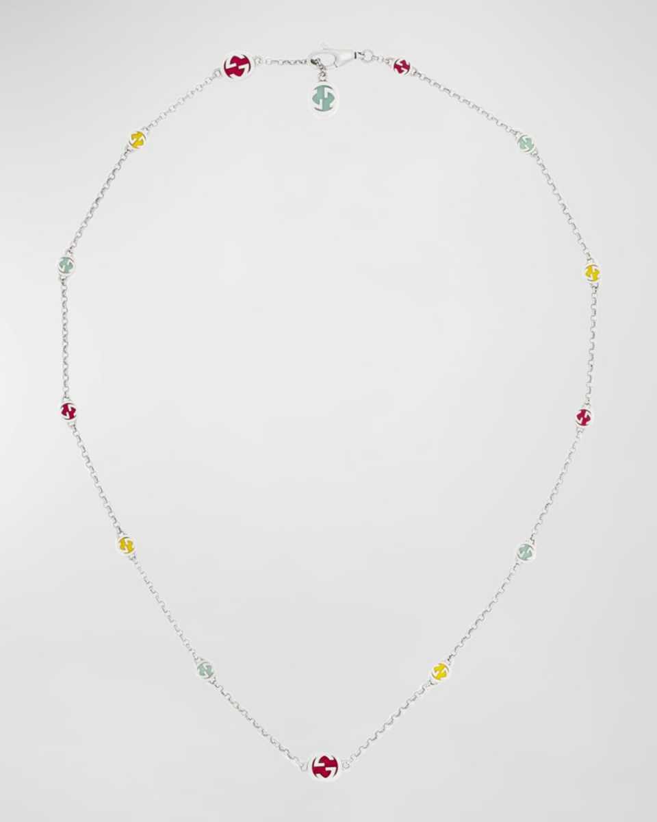 Interlocking G Necklace With Multicolor Enamel