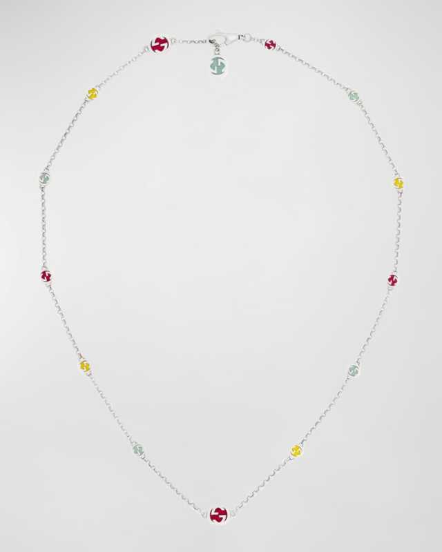 Interlocking G Necklace With Multicolor Enamel