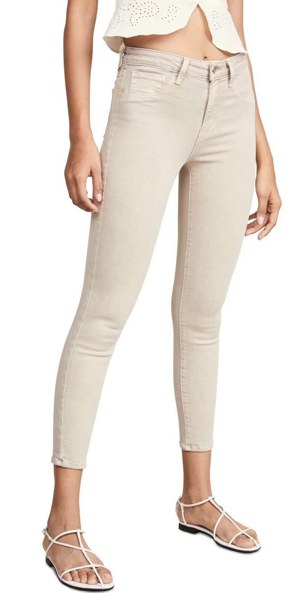L'AGENCE Margot High Rise Skinny Jeans Biscuit