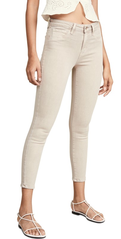 L'AGENCE Margot High Rise Skinny Jeans Biscuit