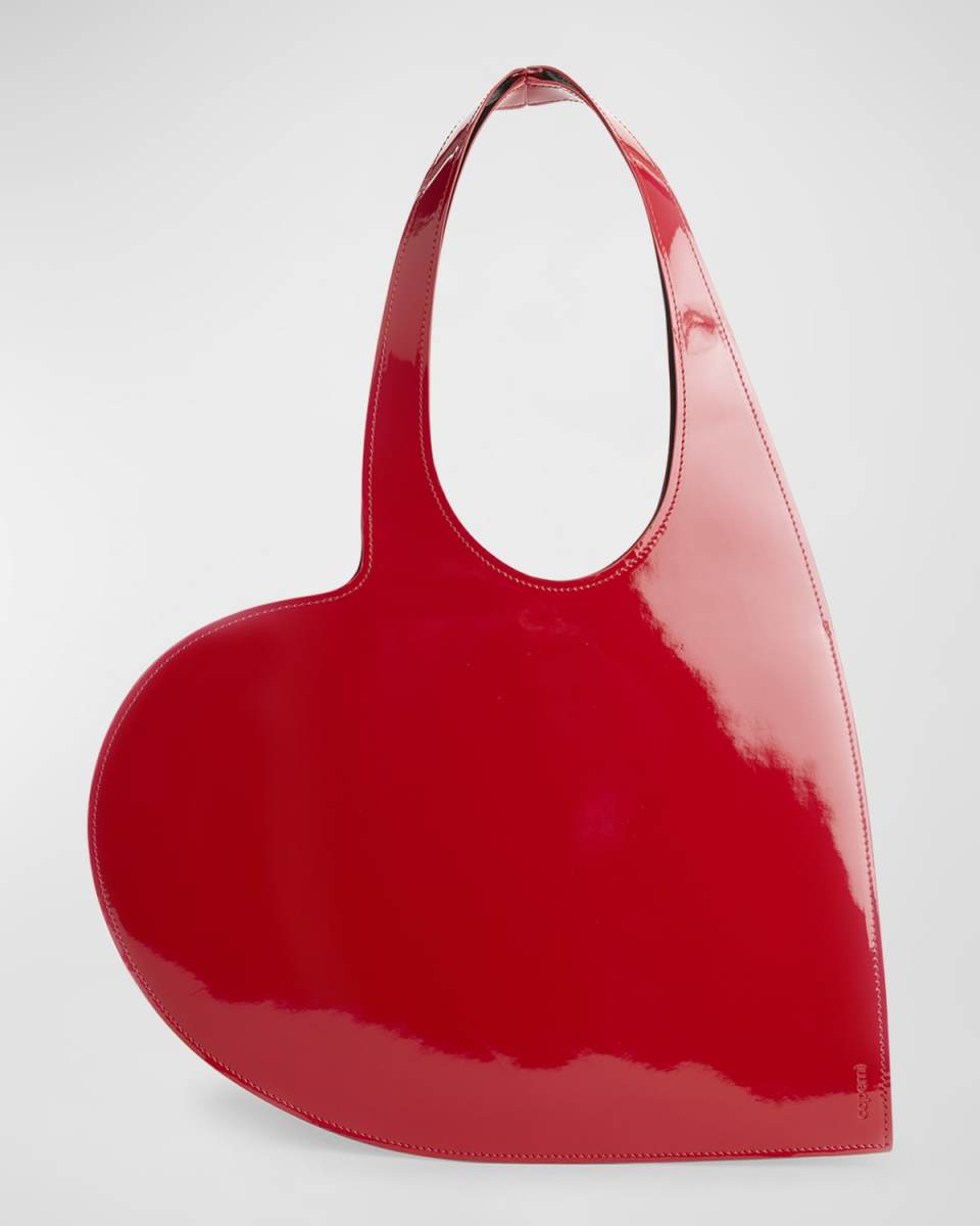 Mini Heart Patent Tote Bag