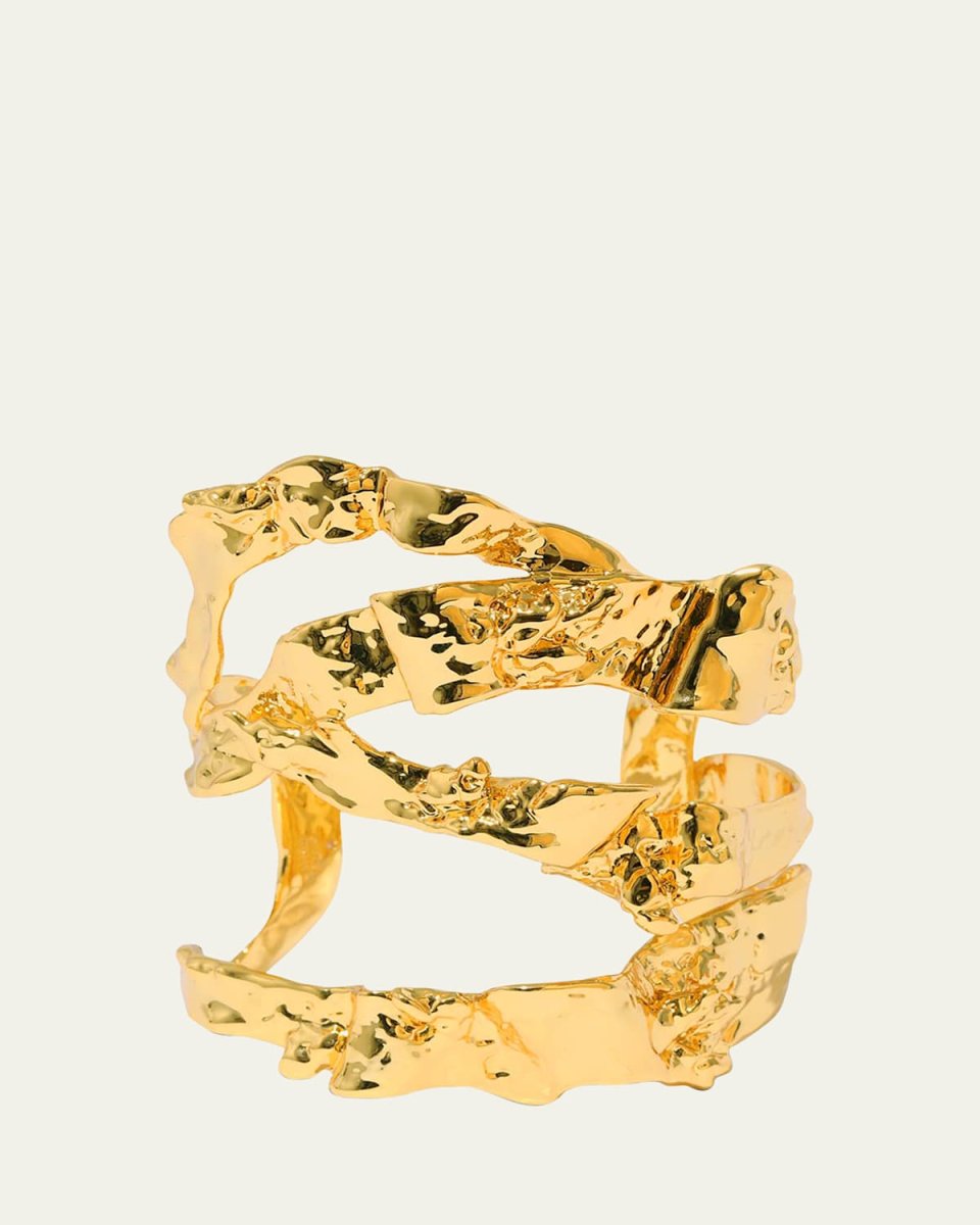 Brut Sculptural Ribbon Wide Cuff Bracelet