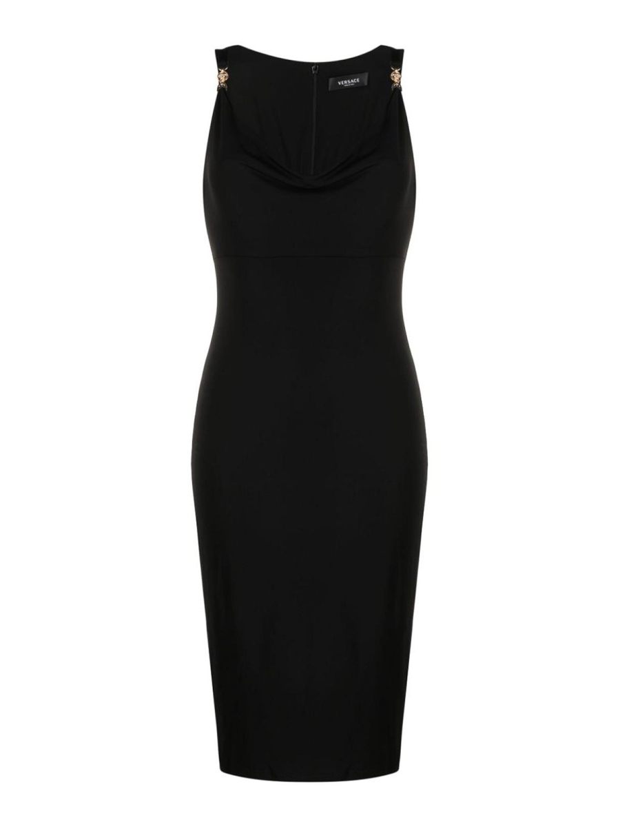 Versace Robe Au Genou - Noir