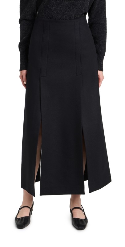 Proenza Schouler Wool Felt Skirt Black