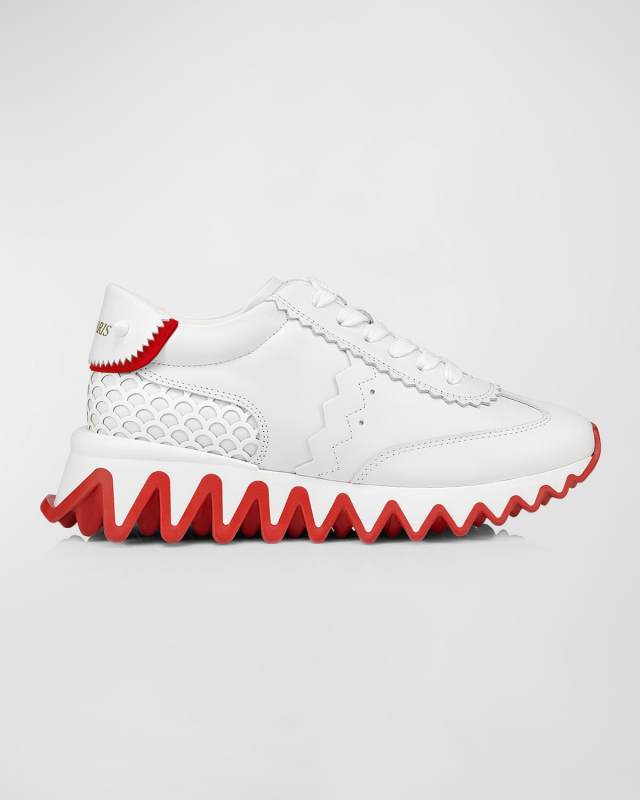 Kid's Mini Shark Flat Red Sole Runner Sneakers, Toddlers/Kids