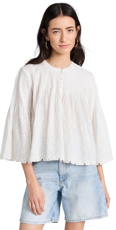 Veronica Beard Quimby Top Off White