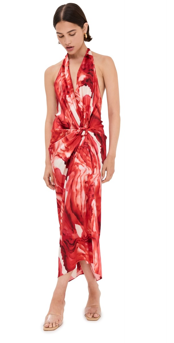 Silvia Tcherassi Guadalupe Dress Mutli Abstract Rouge