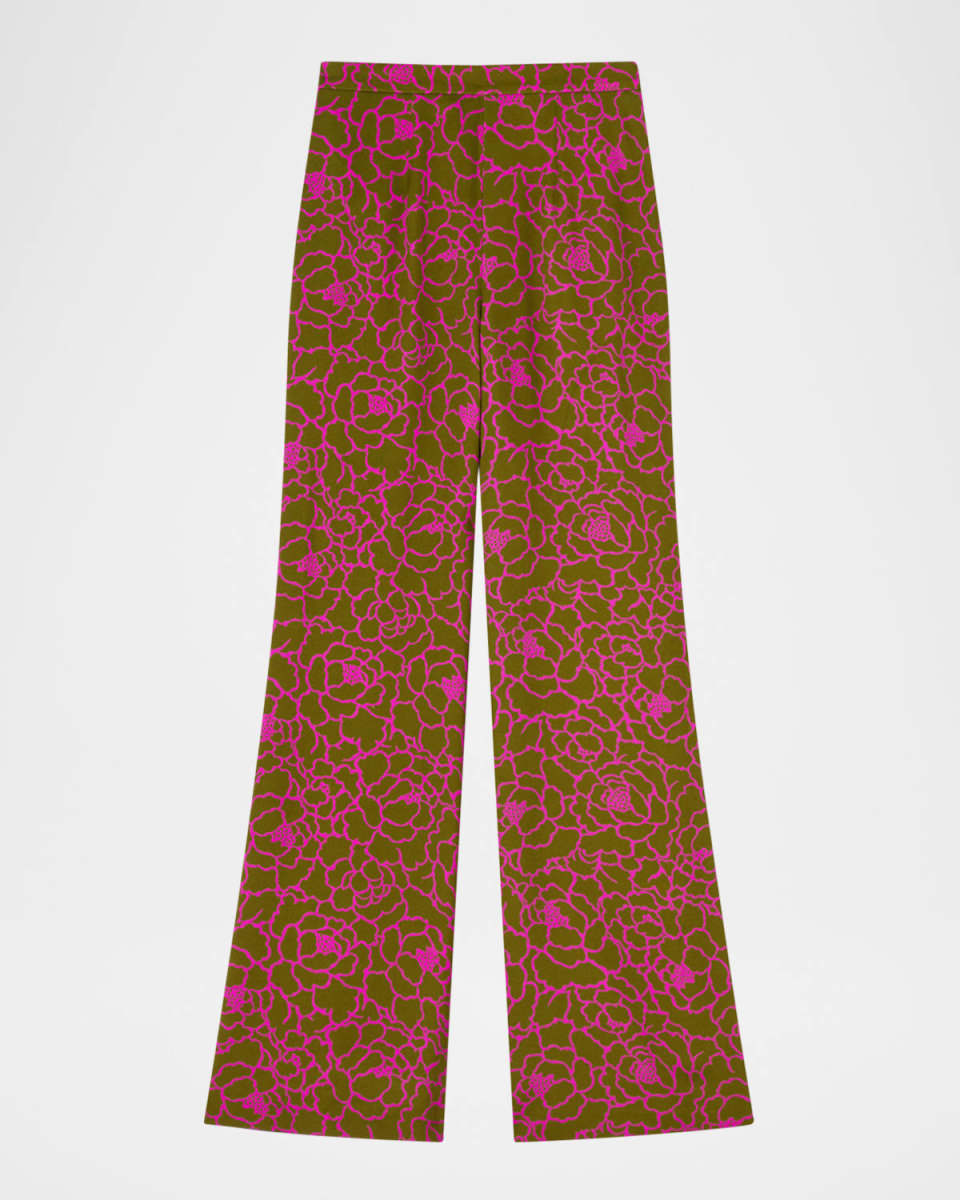Esme Flared Floral-Print Trousers